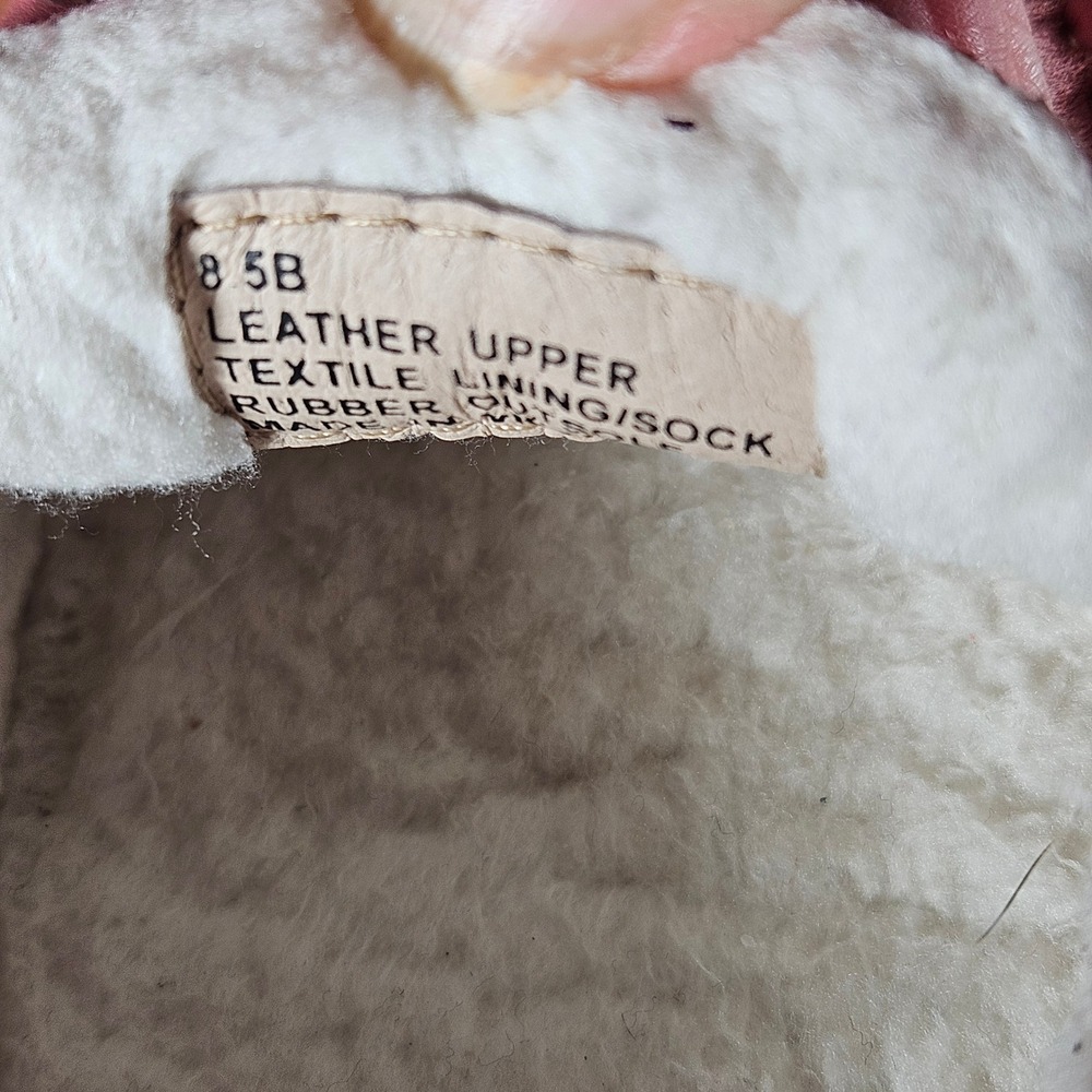 Jack Rogers Millie Pink Suede Shearling Lined Moccasin Slippers‎ Women's Sz 8.5B - Picture 5 of 8